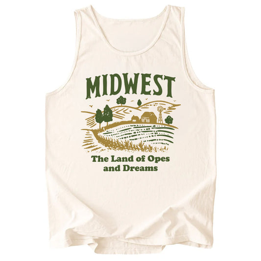 Midwest Land of Opes and Dreams Comfort Colors Tank Top