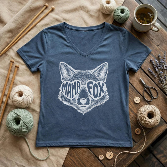 Mama Fox Lady V-neck