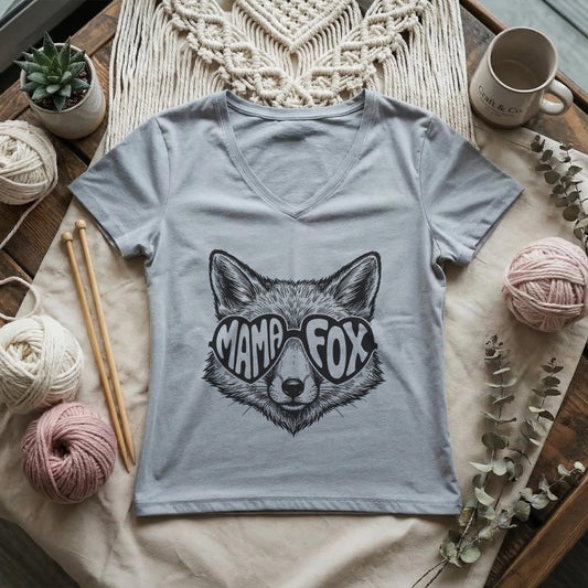 Mama Fox Lady V-neck