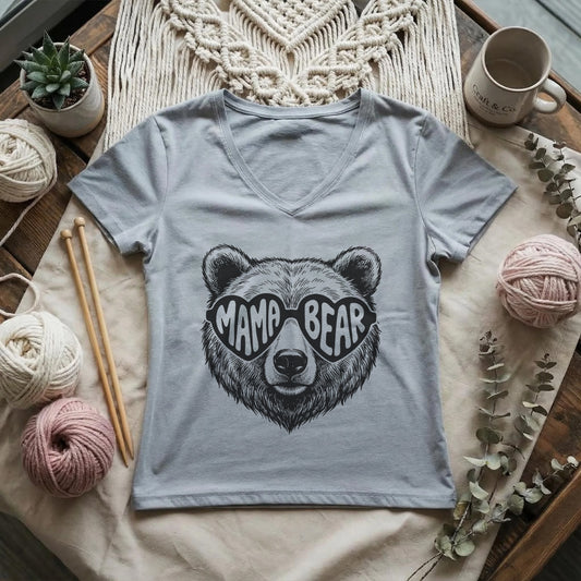 Mama Bear Lady V-neck
