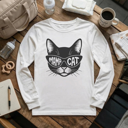 Mama Cat Long Sleeve T-Shirt
