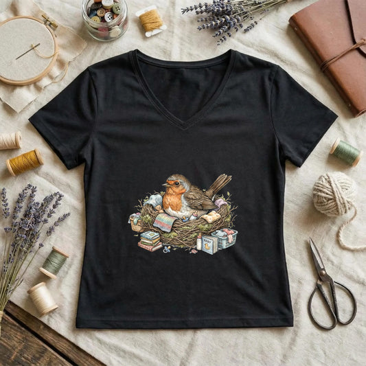 Mom Nest Lady V-neck