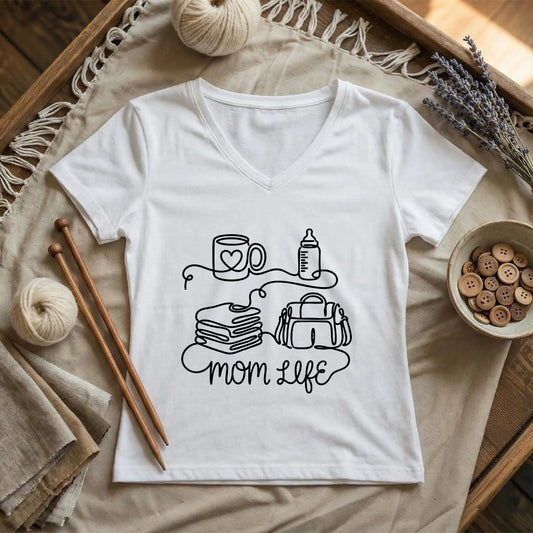 Coffee, Baby, Repeat Lady V-neck