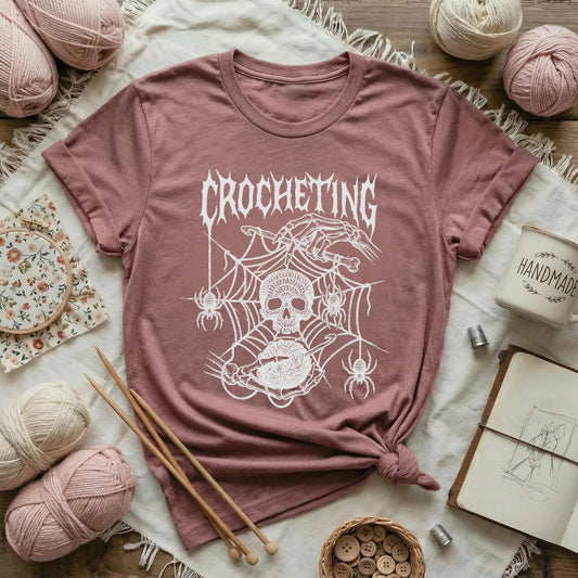 Crocheting Web of Doom T-Shirt