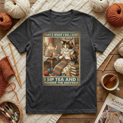 That’s What I Do: I Knit, I Sip Tea & I Ponder the Universe T-Shirt