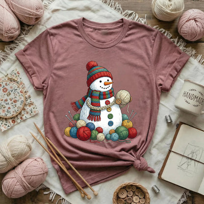 Yarn-Wrapped Snowman T-Shirt