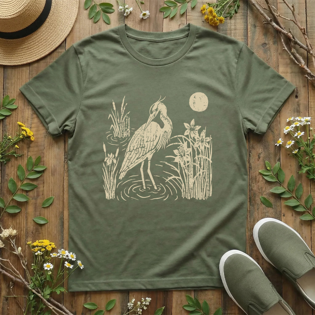 Moonlit Heron T-Shirt