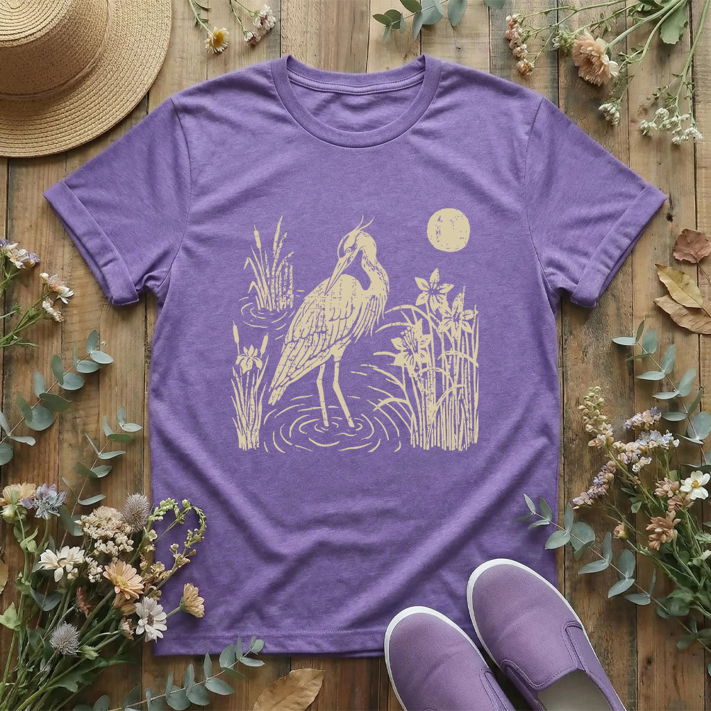 Moonlit Heron T-Shirt