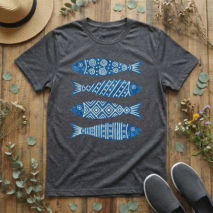 Indigo Folk Fish T-Shirt