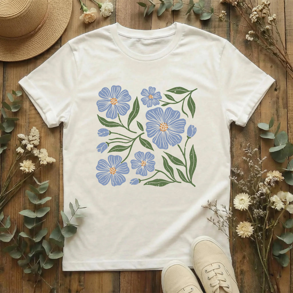 Blue Meadow Bloom T-Shirt