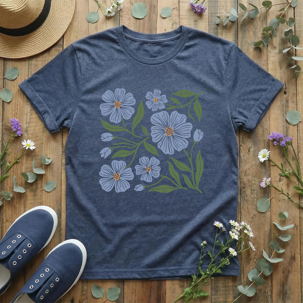 Blue Meadow Bloom T-Shirt