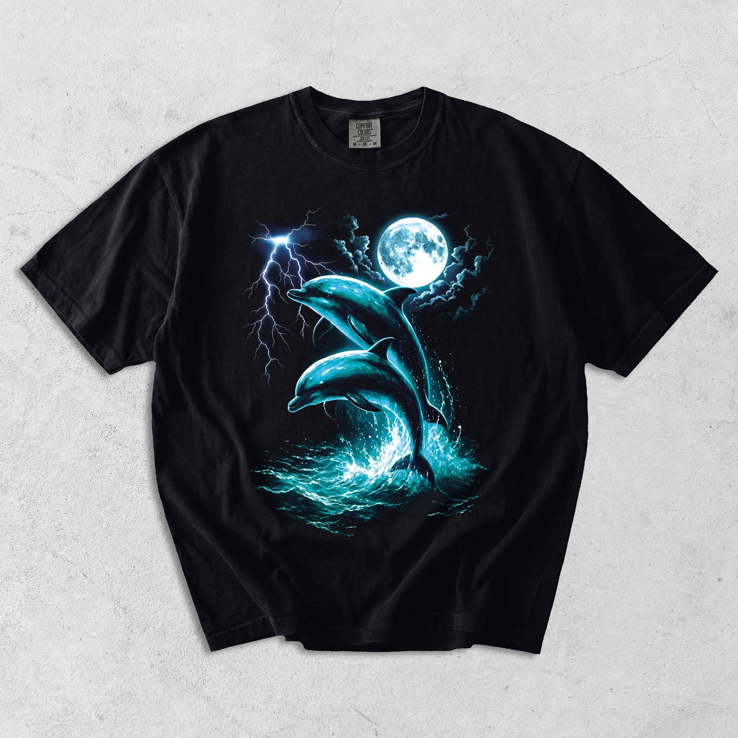 Electric Moon Dolphins T-Shirt