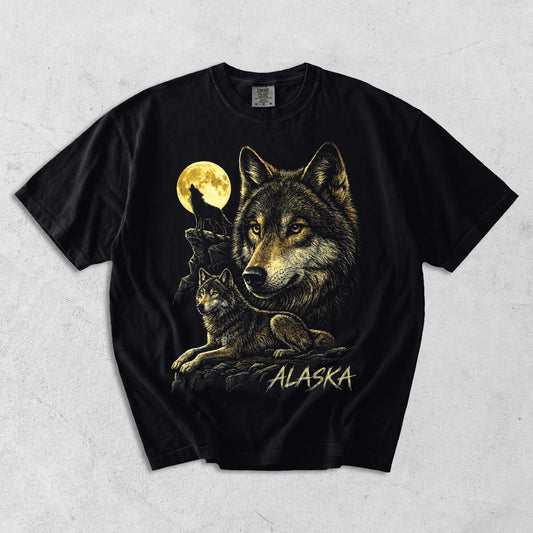 Alaska Moon Wolf T-Shirt