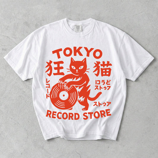 Tokyo Record Cat T-Shirt