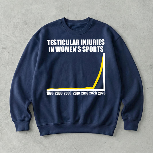 Testicular Injuries in Women's Sports Sweatshirt