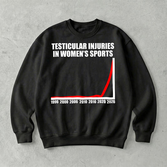 Testicular Injuries in Women's Sports Sweatshirt