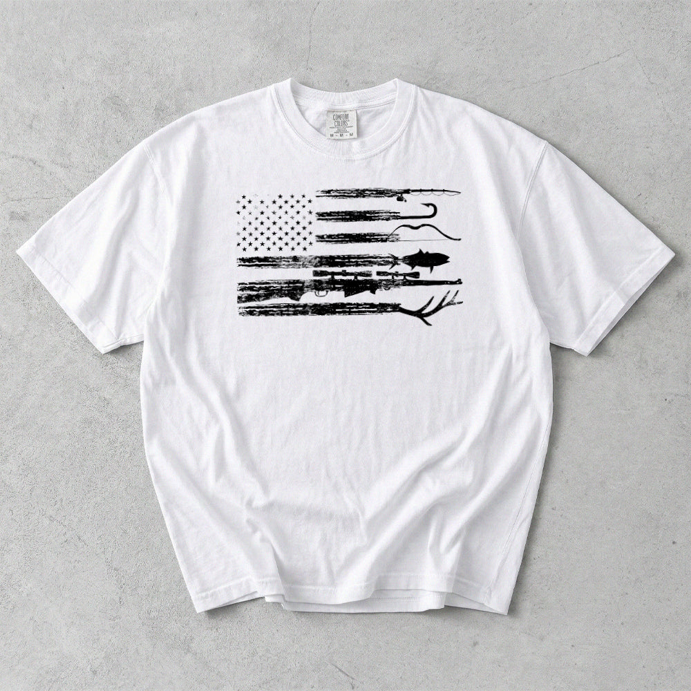 USA Flag Nature Comfort Colors T-Shirt