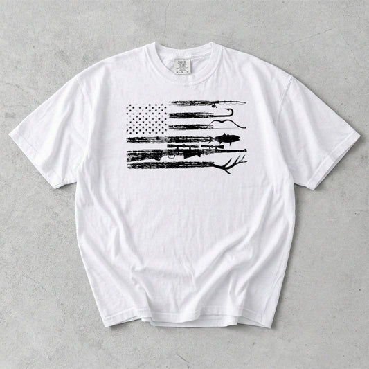 USA Flag Nature Comfort Colors T-Shirt