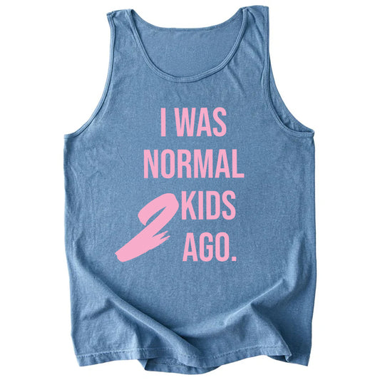 I Was Normal 2 Kids Ago Comfort Colors Tank Top