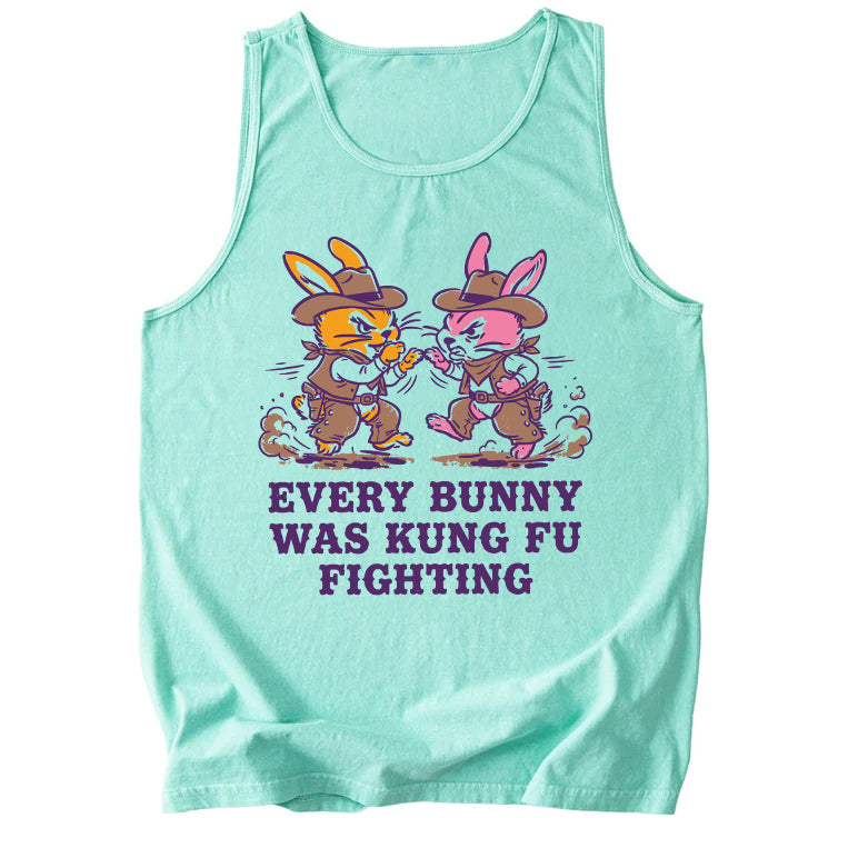 Every Bunny Was Kung Fu Fighting Comfort Colors Tank Top