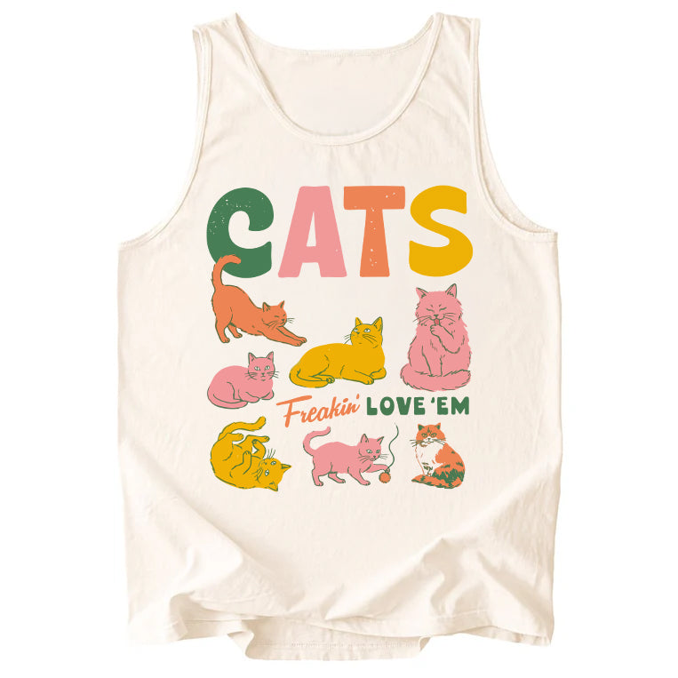 Cats Freakin' Love 'Em Comfort Colors Tank Top