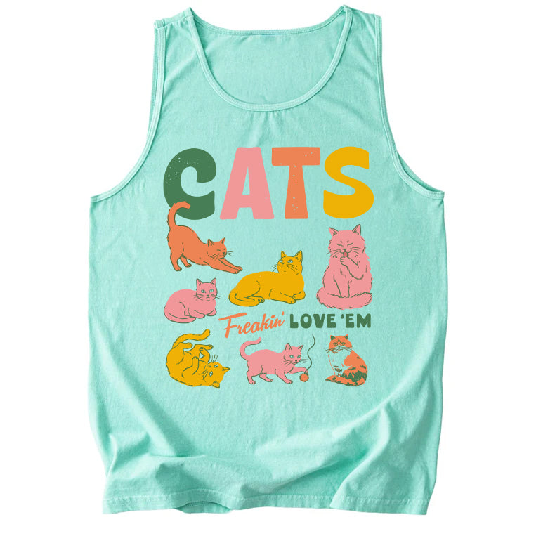 Cats Freakin' Love 'Em Comfort Colors Tank Top
