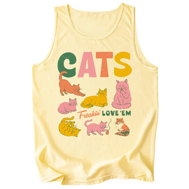 Cats Freakin' Love 'Em Comfort Colors Tank Top
