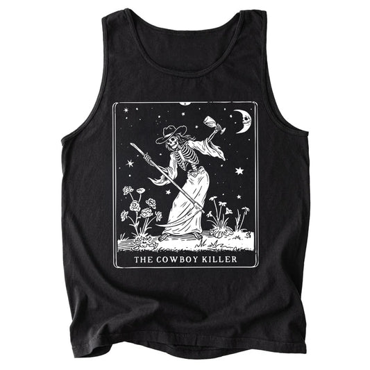 The Cowboy Killer Tarot Card Comfort Colors Tank Top