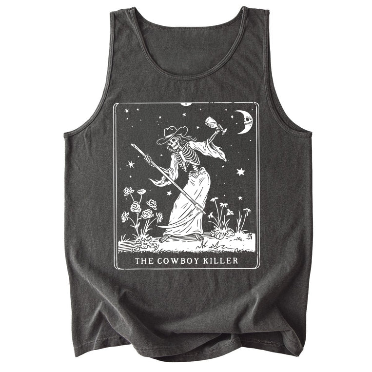 The Cowboy Killer Tarot Card Comfort Colors Tank Top