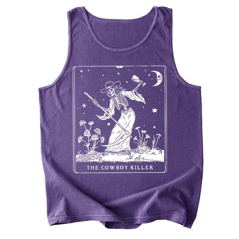 The Cowboy Killer Tarot Card Comfort Colors Tank Top