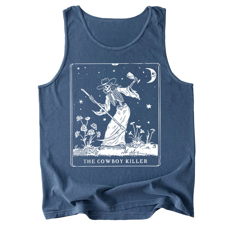 The Cowboy Killer Tarot Card Comfort Colors Tank Top