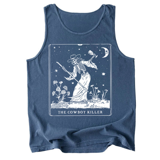 The Cowboy Killer Tarot Card Comfort Colors Tank Top