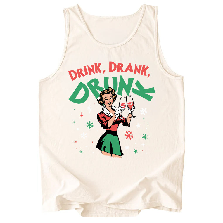 Drink Drank Drunk Comfort Colors Tank Top