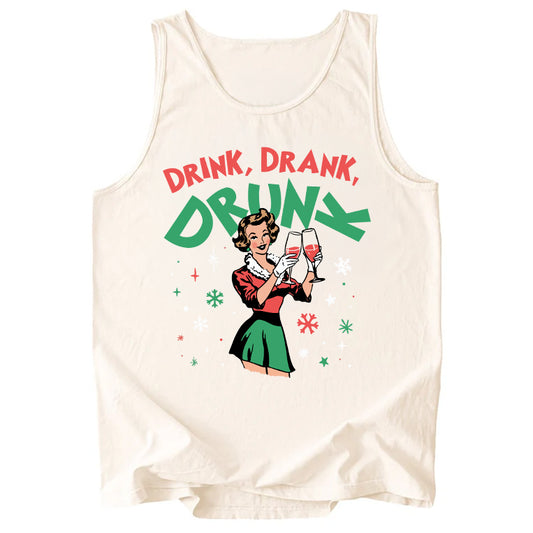 Drink Drank Drunk Comfort Colors Tank Top
