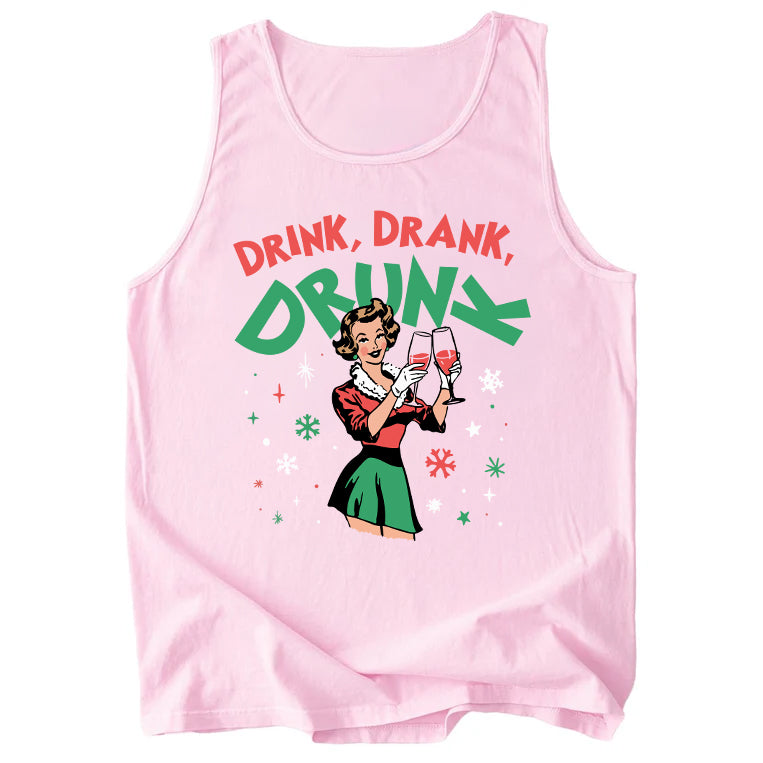 Drink Drank Drunk Comfort Colors Tank Top
