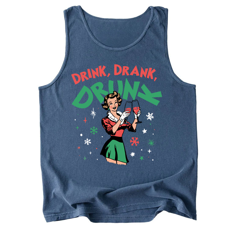 Drink Drank Drunk Comfort Colors Tank Top