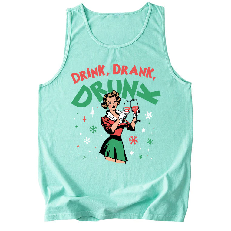 Drink Drank Drunk Comfort Colors Tank Top