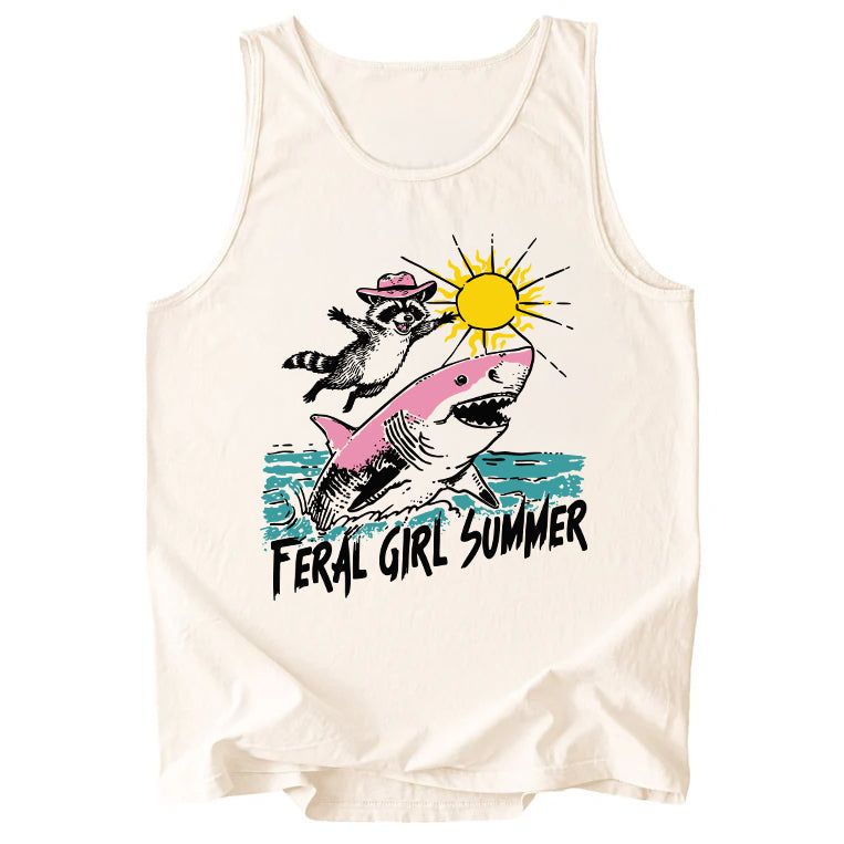 Feral Girl Summer Comfort Colors Tank Top