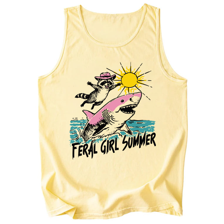 Feral Girl Summer Comfort Colors Tank Top