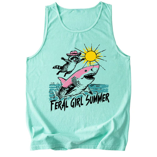 Feral Girl Summer Comfort Colors Tank Top