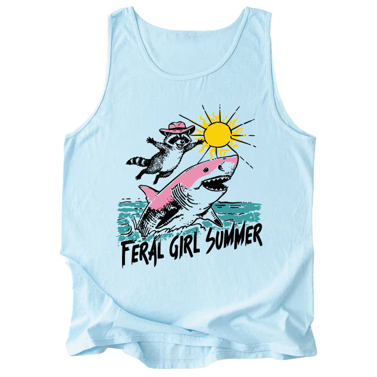 Feral Girl Summer Comfort Colors Tank Top