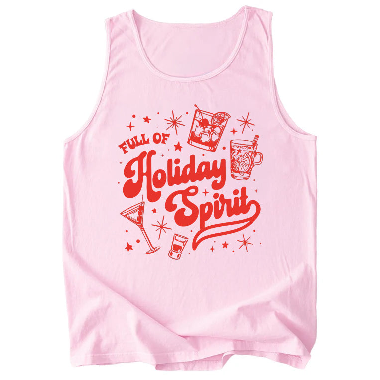 Full of Holiday Spirit Comfort Colors Tank Top