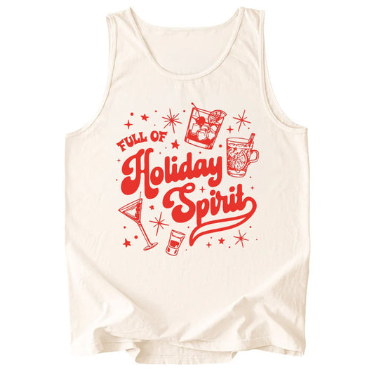 Full of Holiday Spirit Comfort Colors Tank Top