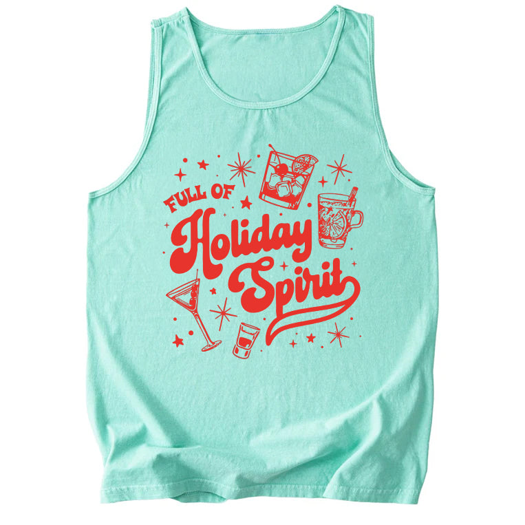 Full of Holiday Spirit Comfort Colors Tank Top