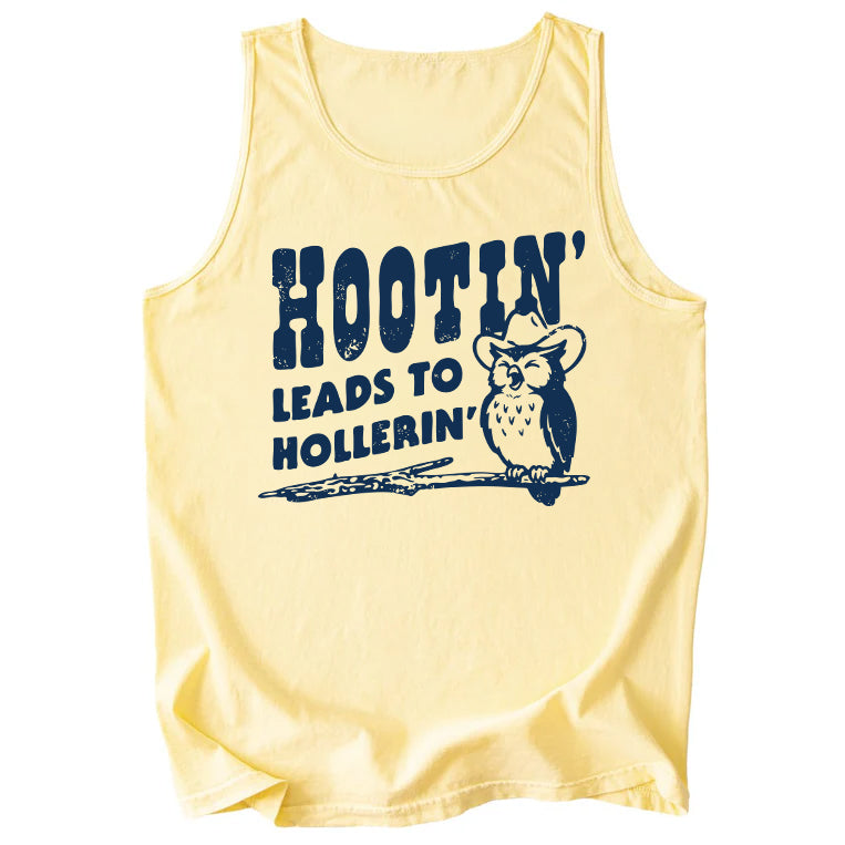 Hootin' Leads to Hollerin' Comfort Colors Tank Top