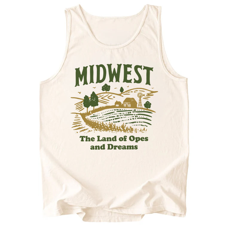 Midwest Land of Opes and Dreams Comfort Colors Tank Top