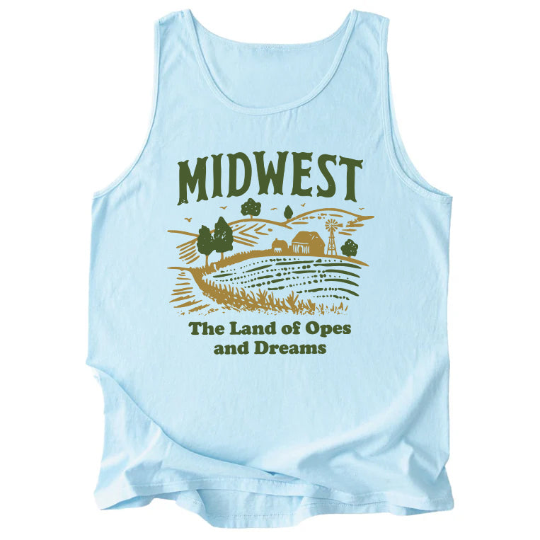 Midwest Land of Opes and Dreams Comfort Colors Tank Top