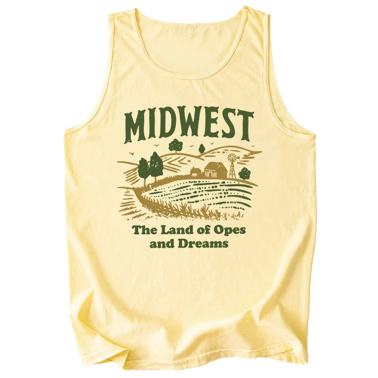 Midwest Land of Opes and Dreams Comfort Colors Tank Top