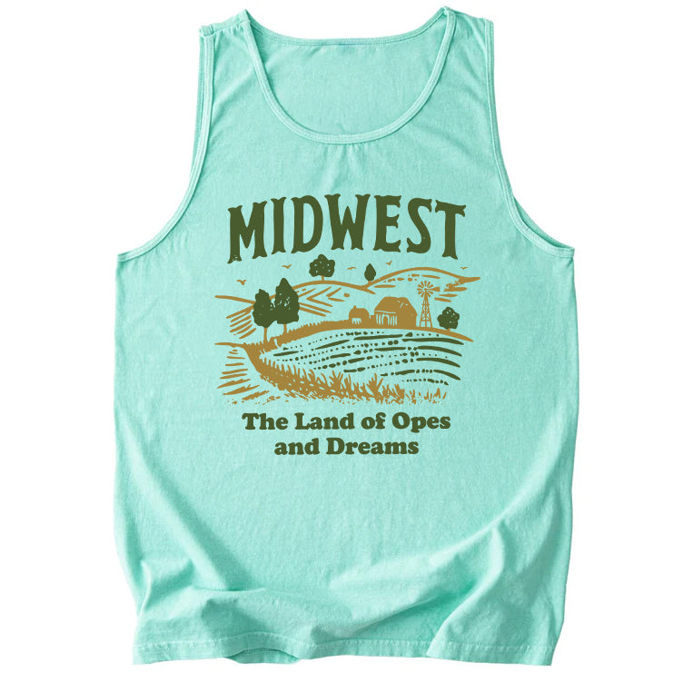 Midwest Land of Opes and Dreams Comfort Colors Tank Top