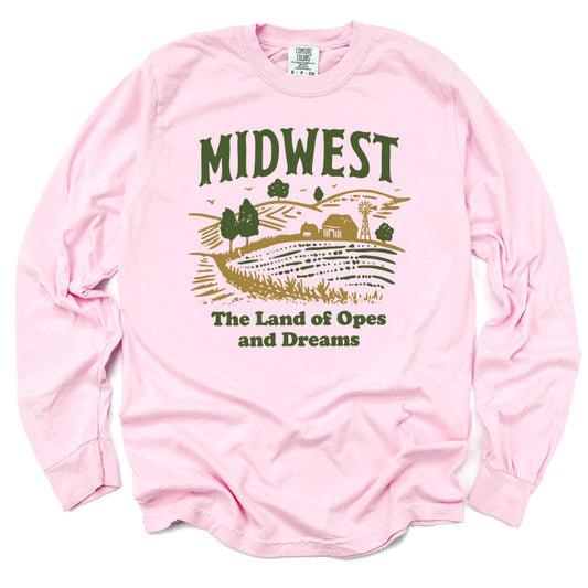 Midwest Land of Opes and Dreams Long Sleeve Tee